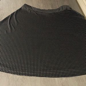 Black and white polka dot skirt